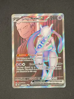 Pokemon Mewtwo EX TCG Team Rockets 213/182 Full Art Destined Rivals English - Image 2