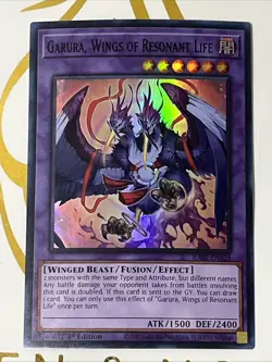 YuGiOh! - Garura Wings of Resonant Life RA02-EN024 Super Rare 1st Edition NM - Image 1