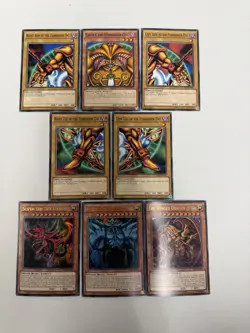 YUGIOH: EXODIA + EGYPTIAN GOD CARDS OBELISK - SLIFER - RA 8 CARD SET LDK2 MINT - Image 1