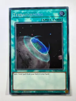 Terraforming RA04-EN084 Secret Rare 1st Edition YuGiOh Card - Image 1