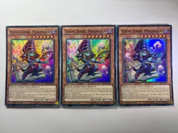 3 x Toon Dark Magician TDIL-EN032 Super Rare 1st Edition YuGiOh Playset NM - Image 1