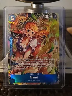 One Piece A Fist Of Divine Speed Nami Alt Art OP11-054 SR English - Image 1