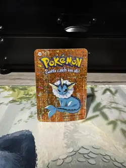 Vaporeon #134 2000 Pokemon Vending Prism Holo Sticker Card - Image 1