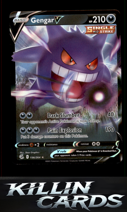 Gengar V 156/264 Pokemon Ultra Rare SWSH08: Fusion Strike Card NM - Image 1