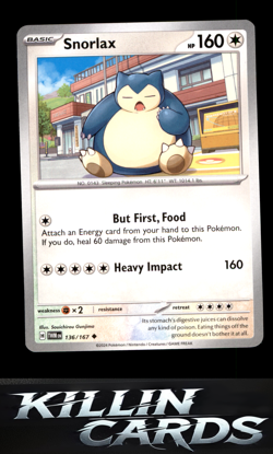 Snorlax 136/167 Pokemon Uncommon SV06: Twilight Masquerade Card NM - Image 1