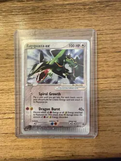 Nintendo Rayquaza ex 97/97 EX Dragon Ultra Rare Holo 100 HP Basic Pokemon Card - Image 1