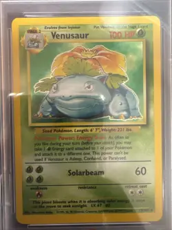 Pokemon Venusaur Holo Rare Card 015/102 Base Set TCG WOTC 1999 PSA 8 NM-Mint - Image 4