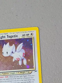 Pokemon TCG Light Togetic Holo Card 15/105 Vintage Neo Destiny - MP - Image 3