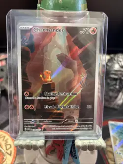 Pokemon TCG Scarlet & Violet Charmander Holo Card 168/165 NM/M Condition - Image 1