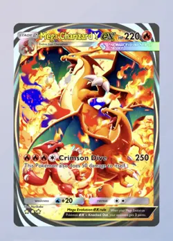 Pokemon Mega Charizard Y EX Full Art Foil Mega Evolution EX Stage 2 Card - Image 1