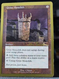 Grim Monolith - 1999 Kai Budde (ULG) World Championship Decks MTG - Image 1