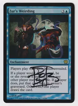 Signed FOIL Zur's Weirding HP 9th Edition Artist rk post 2005 MTG Magic Rare EDH - Image 1