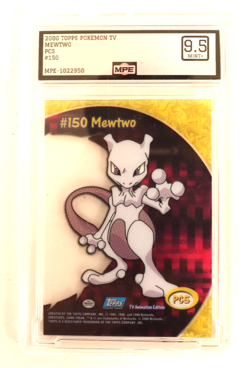 MPE MINT 9.5 - #150 MEWTWO - 2000 Topps Pokemon - TV Animation Clear Card #PC5 - Image 1