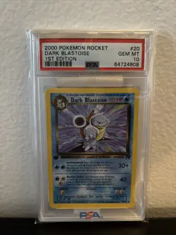 Pokemon TCG Dark Blastoise Holo Rare 1st Edition PSA 10 Gem Mint - Image 1