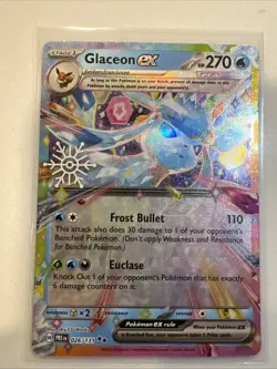 Glaceon ex 026/131 Pokemon TCG Holiday Calendar 2025 Festive Stamp Promo Card - Image 1
