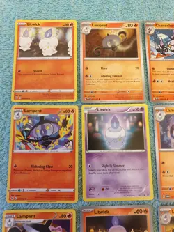 LITWICK, LAMPENT, & CHANDELURE BUNDLE OF POKEMON CARDS - Image 2