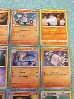 LITWICK, LAMPENT, & CHANDELURE BUNDLE OF POKEMON CARDS - Image 3