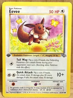 Eevee 51/64 Jungle Set 1st Edition 1999 Pokemon TCG Vintage - Image 1