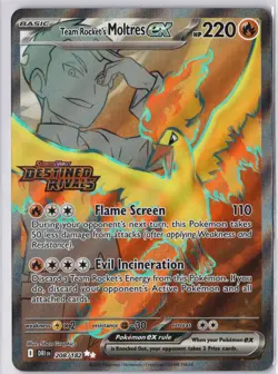 Pokemon Team Rocket's Moltres ex Destined Rivals STAMPED Promo UPC Full Set 3 NM - Image 4