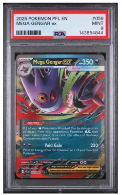 PSA 9 Mint 2025 Pokemon PFL En Mega Gengar ex #056 - Image 1