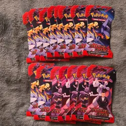 Pokemon Scarlet & Violet Destined Rivals Mewtwo Booster Pack Lot of 15 - Image 1