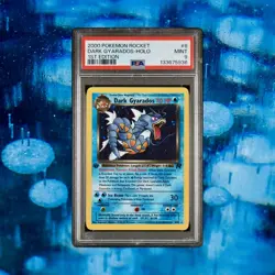 2000 POKEMON ROCKET 1ST EDITION #8 DARK GYARADOS-HOLO PSA 9 - Image 1