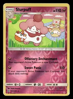 Slurpuff 154/236 Rare Cosmic Eclipse Reverse Holo Pokemon NM - Image 1