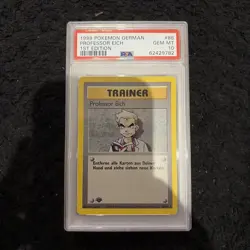 PROFESSOR EICH 1ST EDITION POKEMON GERMAN 1999 88 PSA 10 - Image 1
