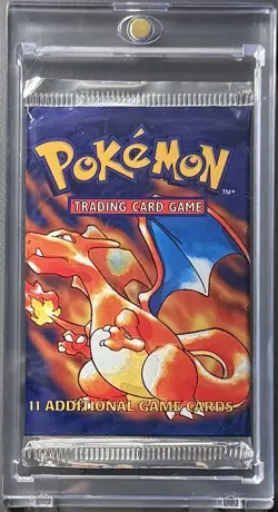 Pokemon TCG 1999 Base Set Unlimited Booster Pack Charizard Art WOTC Sealed - Image 1