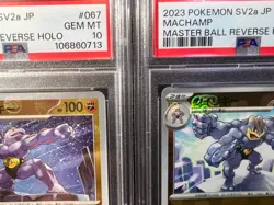 PSA 10 MACHOP MACHOKE MACHAMP Master Ball SEQ SET Pokemon 151 SV2A 066 067 068 - Image 4