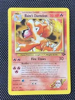 Blaine's Charmeleon 31/132 Gym Challenge Regular Uncommon Pokemon LP/NM - Image 1