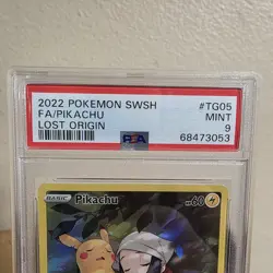 Pokemon Pikachu TG05/TG30 Lost Origin Full Art Holo Trainer Gallery PSA 9 - Image 2