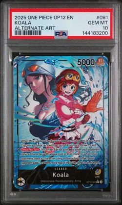 2025 ONE PIECE OP12-LEGACY OF THE MASTER | ALTERNATE ART #081 KOALA PSA 10 - Image 1