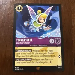 Disney Lorcana Winterspell (11) #48/204 Tinker Bell - Snowflake Collector - Image 1