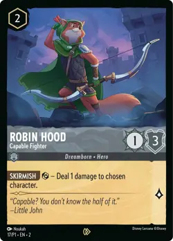 Robin Hood - Capable Fighter Cold Foil Robin Hood Promo Disney Lorcana 17 NM - Image 1