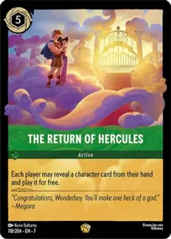 1x The Return of Hercules - 118/204 - Legendary NM-Mint Disney Lorcana: Archazia - Image 1