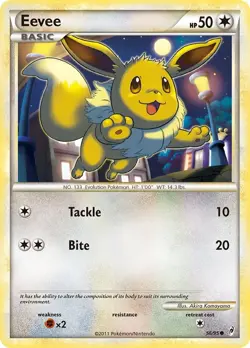 Eevee 56/95 Common Call of Legends Pokemon Card - Image 1