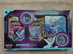 Pokemon Vaporeon VMAX Premium Collection Box New Sealed 2021 Pin Cards - Image 1