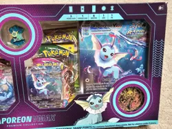 Pokemon Vaporeon VMAX Premium Collection Box New Sealed 2021 Pin Cards - Image 4