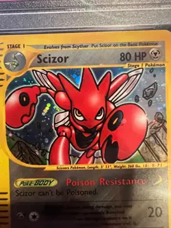 PSA 9 MINT 2003 POKEMON AQUAPOLIS H21 SCIZOR-HOLO TRADING CARD SLAB USA SELLER - Image 2