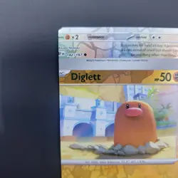 Pokemon TCG Error Miscut Card Diglett 103/197 Obsidian Flames Reverse Holo - Image 4