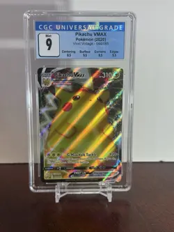 Pokemon 2020 TCG Vivid Voltage Pikachu VMAX Ultra Rare Card 44/185 NM Cgc 9 - Image 1
