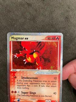 Magmar ex 100/109 Ruby and Sapphire UR Holo Pokemon LP - Image 2
