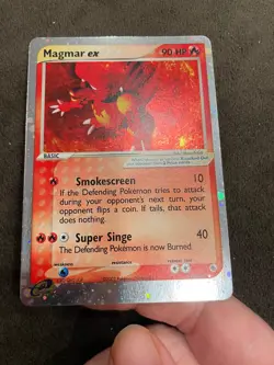 Magmar ex 100/109 Ruby and Sapphire UR Holo Pokemon LP - Image 4