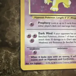 Pokemon TCG Hypno Fossil 8/62 Unlimited Holo Rare 1999 90 HP Stage 1 English LP - Image 5