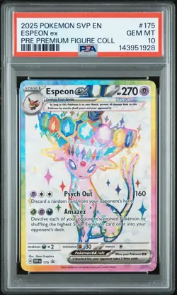 2025 Pokemon #175 Espeon EX Premium Figure Collection Promo PSA 10 GEM MT QTY - Image 1