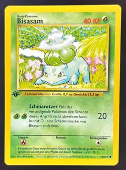 1999 Pokemon German 1st Edition #44/102 Bulbasaur - Image 1