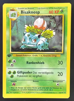 1999 Pokemon German 1st Edition #30/102 Ivysaur - Image 1