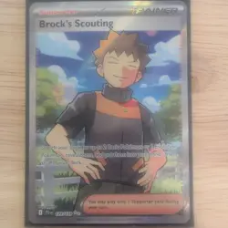 Pokemon Brock's Scouting Ultra Rare Full Art Trainer Holo Sv09 Journey 179/159 - Image 1
