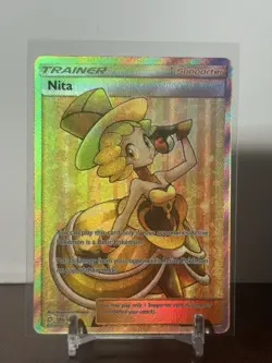 Nita 180/181 SM-Team Up Full Art Ultra Rare Holo Trainer Supporter Pokemon TCG - Image 1